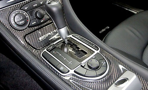 Mercedes SL R230 SL65 Black interior carbon trim picture